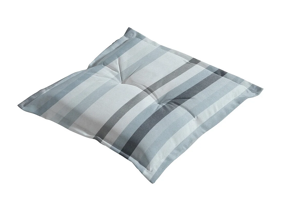 Coussin d'assise Righe gris - Environ 50x50 cm - Lot de 4