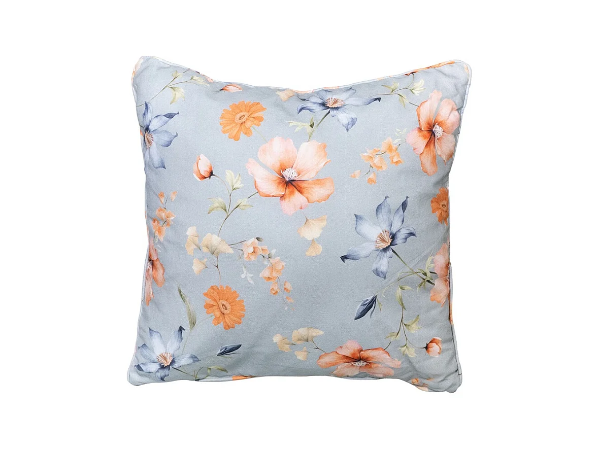 Coussin décoratif Florina bleu - Environ 50x50 cm - Lot de 4
