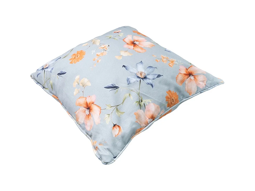 Coussin décoratif Florina bleu - Environ 50x50 cm - Lot de 4
