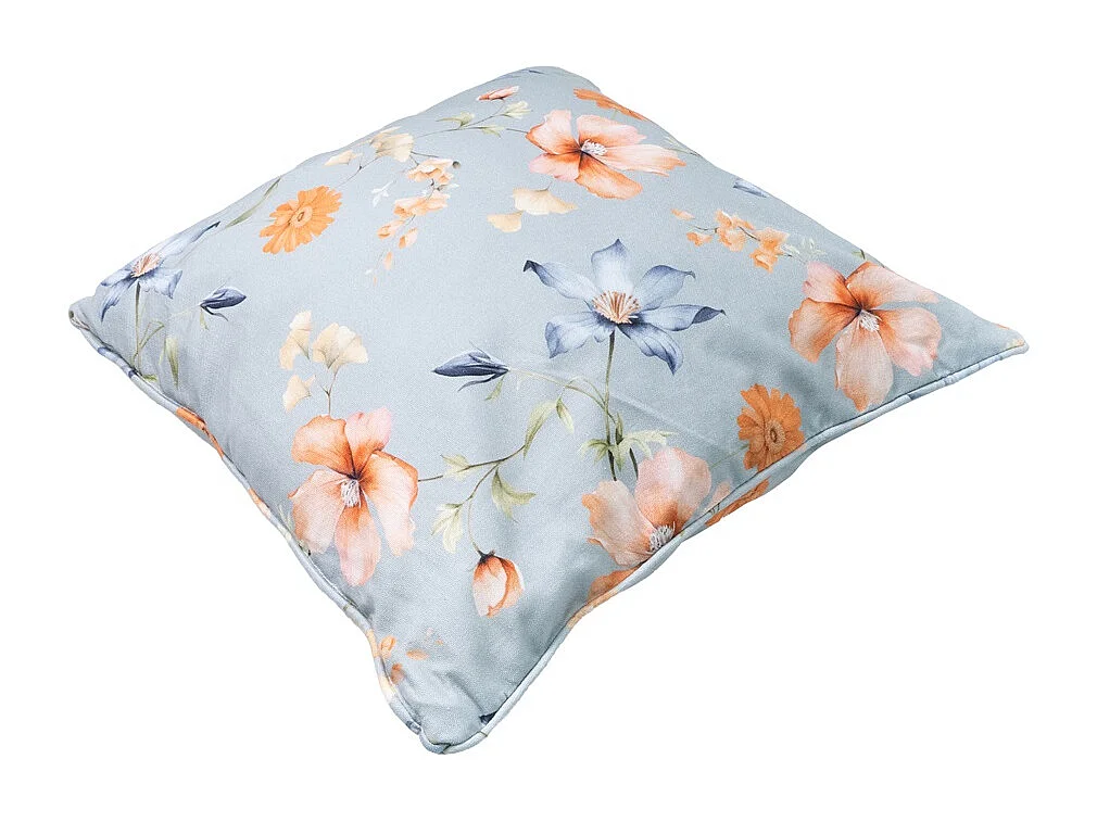 Coussin décoratif Florina bleu - Environ 50x50 cm - Lot de 4