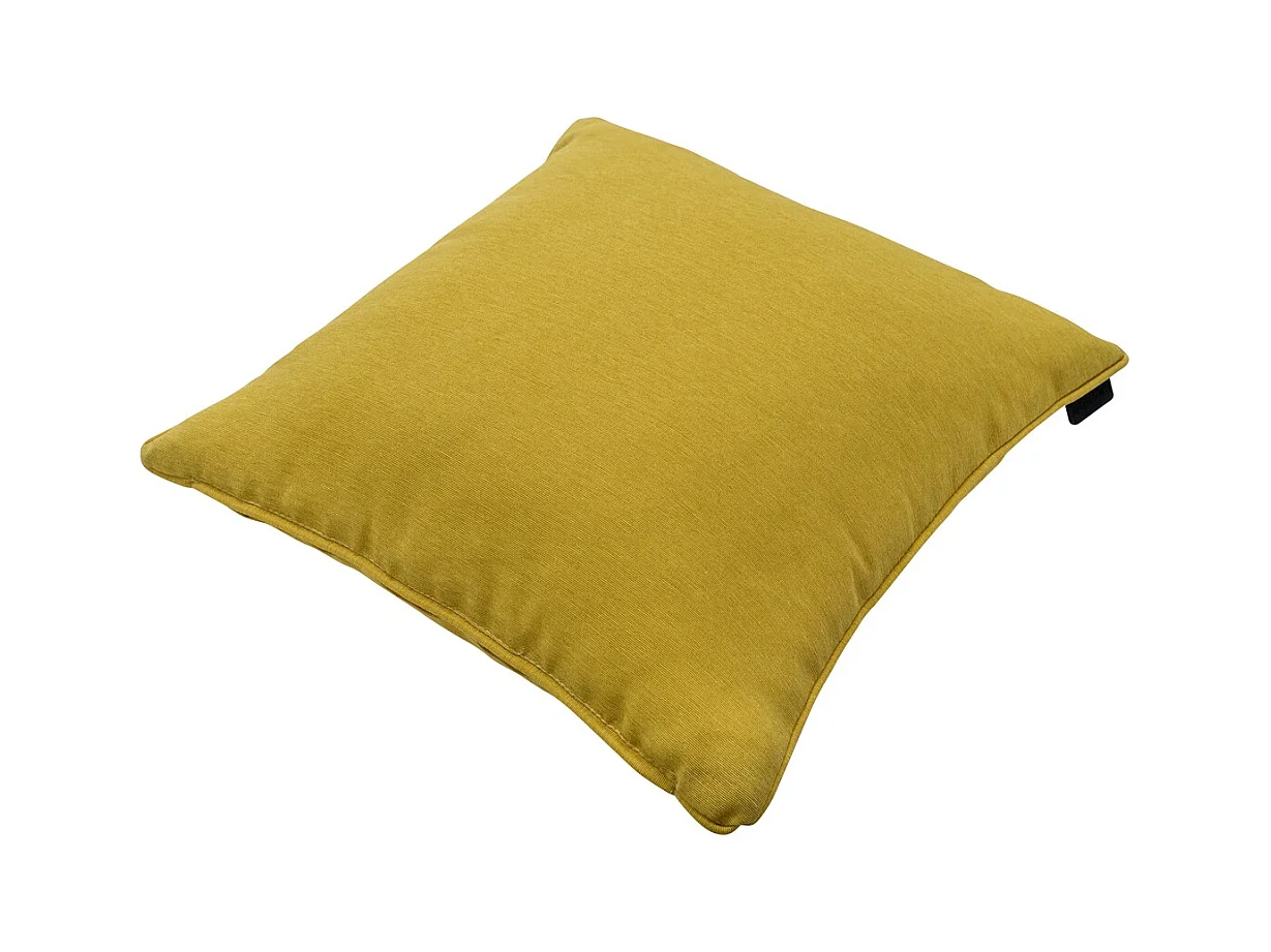 Coussin décoratif Panama moutarde - Env. 60x60 cm - Lot de 4