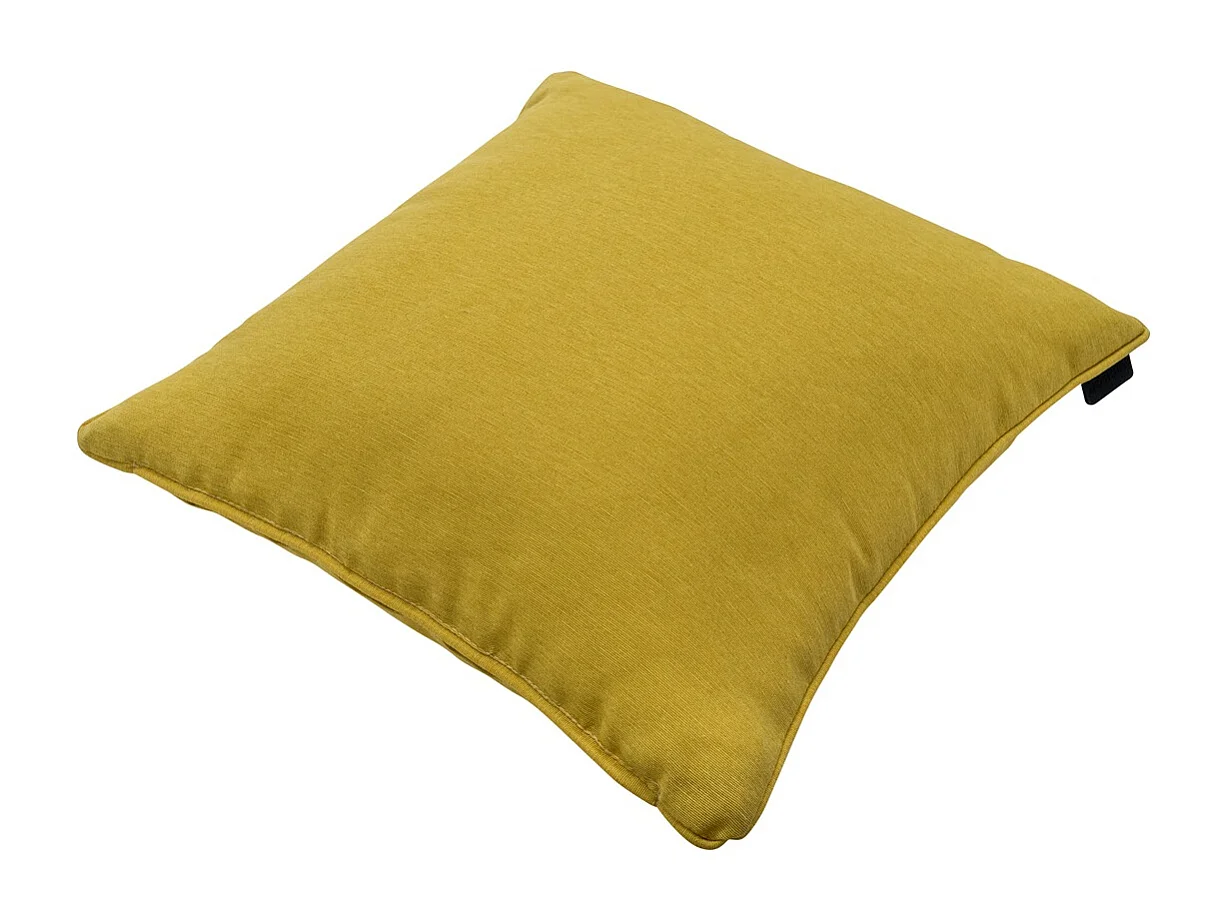Coussin décoratif Panama moutarde - Env. 60x60 cm - Lot de 4