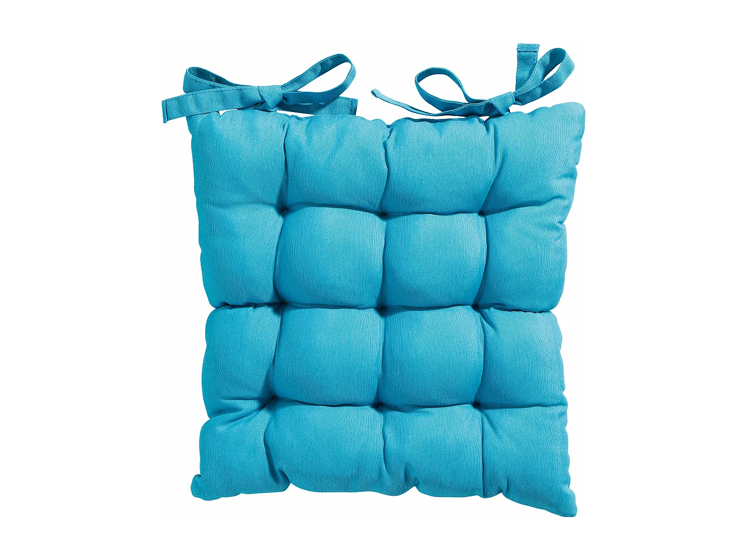 Coussin d'assise Tuscany Panama aqua - Environ 46 x 46 cm - Lot de 4