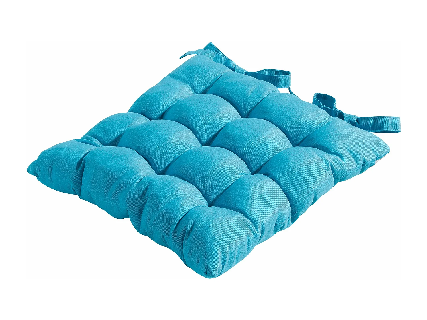 Coussin d'assise Tuscany Panama aqua - Environ 46 x 46 cm - Lot de 4