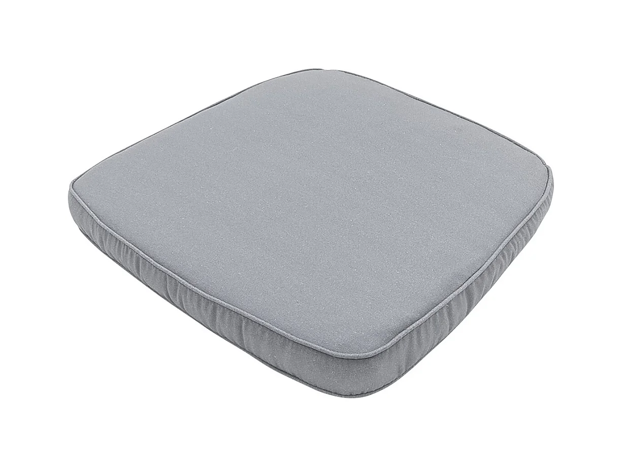 Coussin d'assise en osier Panama gris clair - Environ 48 x 48 cm - Lot de 4