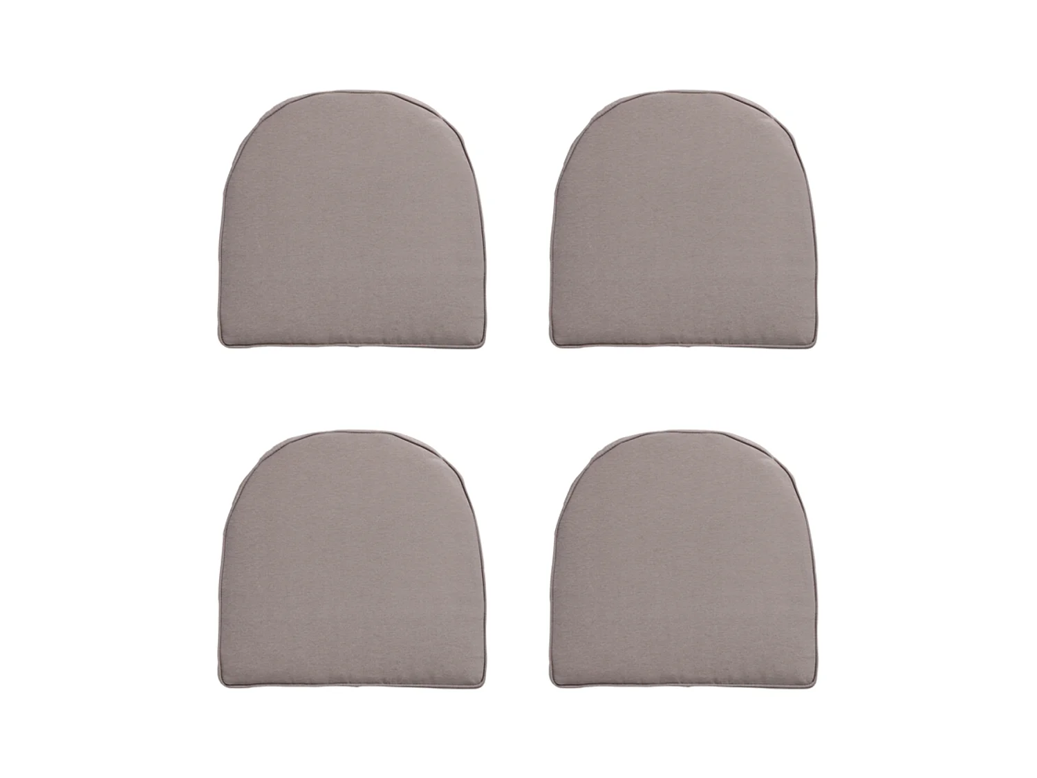 Cojín de asiento de mimbre York Panama color topo - Aprox. 48x48 cm - Juego de 4