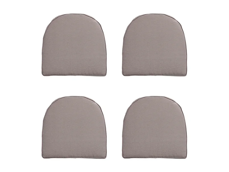 Coussin d'assise Wicker York Panama taupe - Env. 48x48 cm - Lot de 4