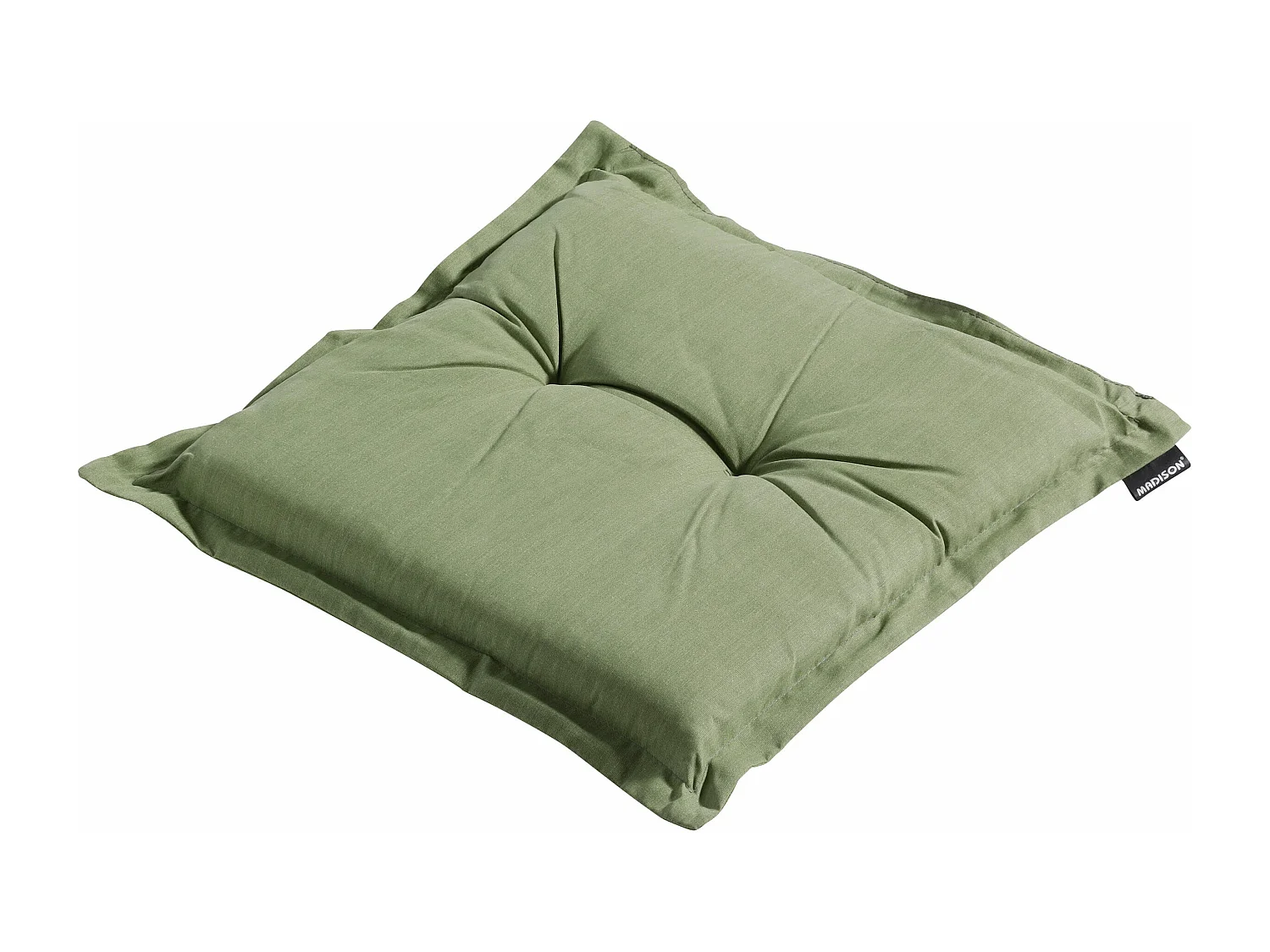 Coussin d'assise Basic vert - Environ 50x50 cm - Lot de 4
