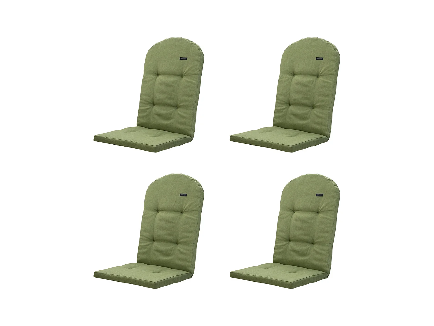 Coussin de jardin Bearchair Panama sauge - Env. 128 x 48 cm - Lot de 4