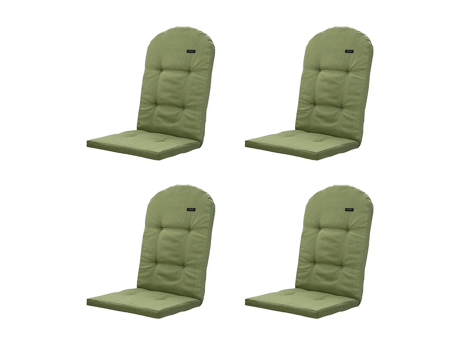 Coussin de jardin Bearchair Panama sauge - Env. 128 x 48 cm - Lot de 4