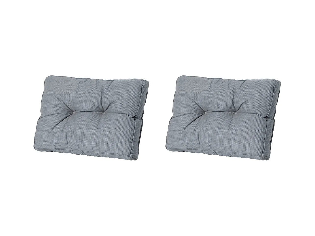 Coussin d'assise Florance Rib gris - Env. 43x60 cm - Lot de 2