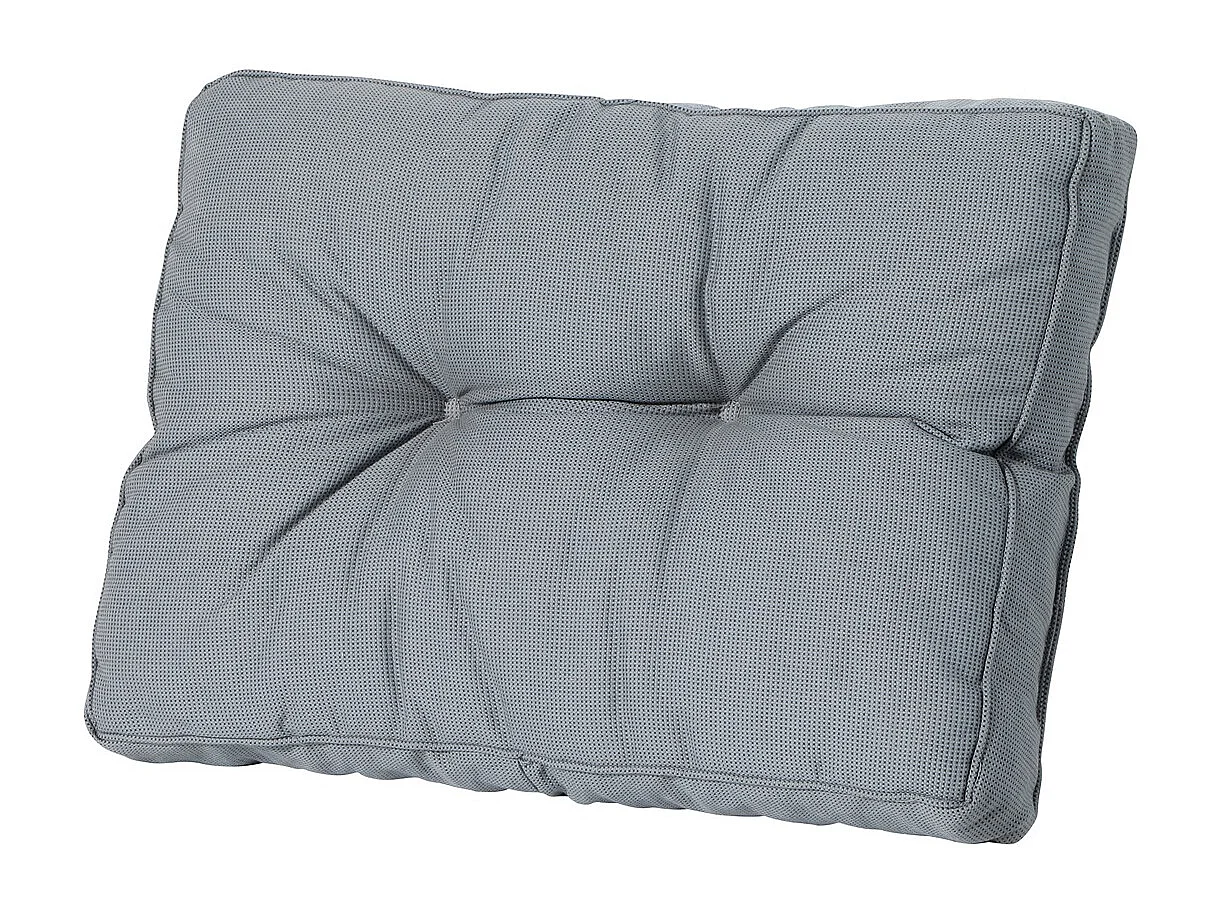 Coussin d'assise Florance Rib gris - Env. 43x60 cm - Lot de 2