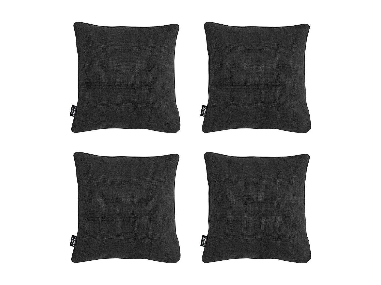 Coussin décoratif Toile noire éco+ - Environ 50x50 cm - Lot de 4