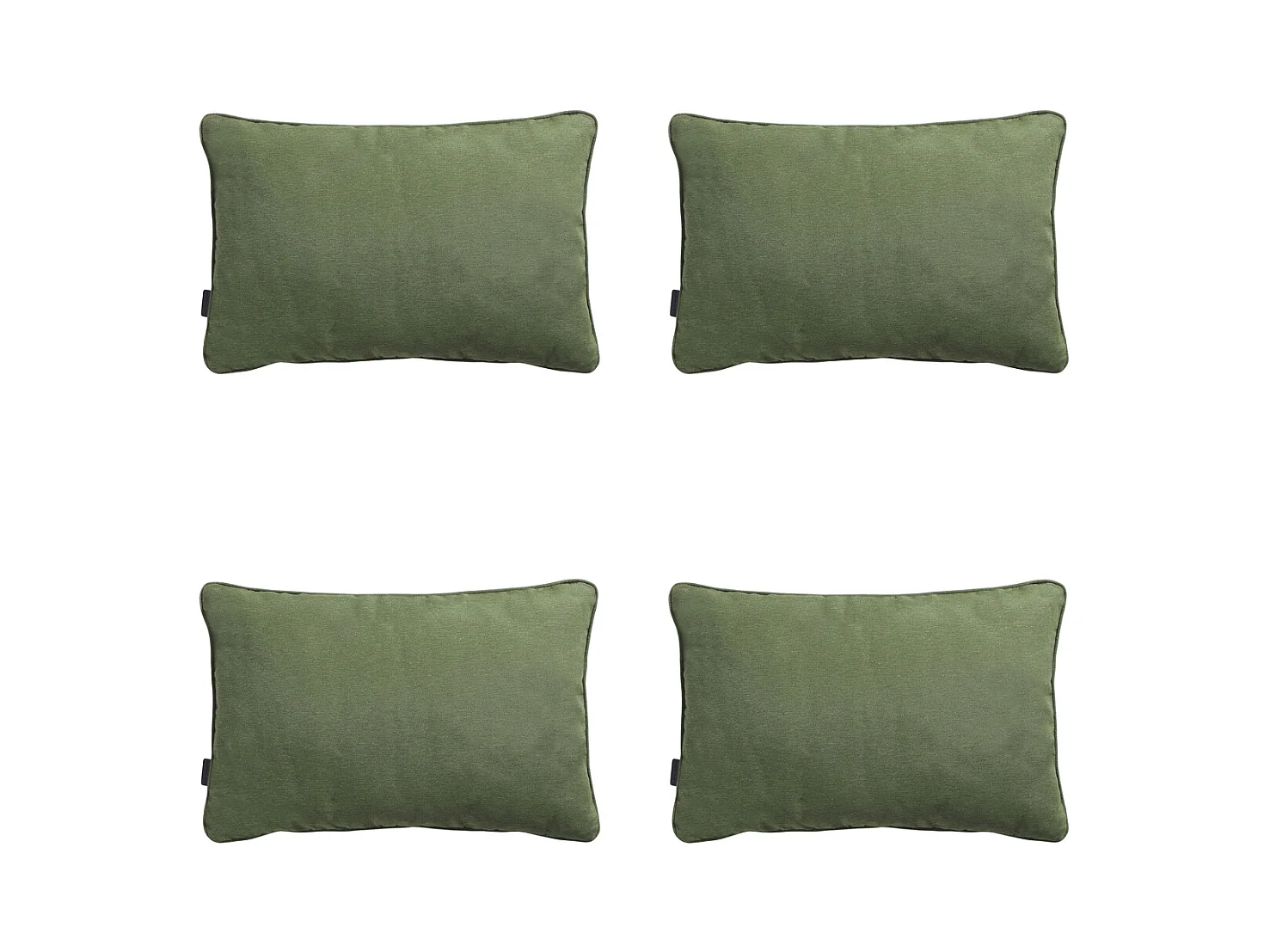 Coussin décoratif Panama vert - Env. 40x60 cm - Lot de 4