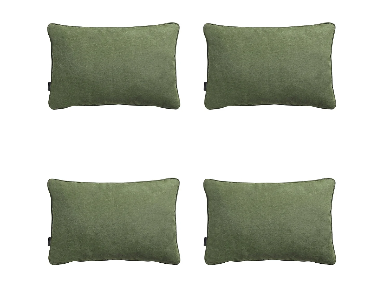Coussin décoratif Panama vert - Env. 40x60 cm - Lot de 4