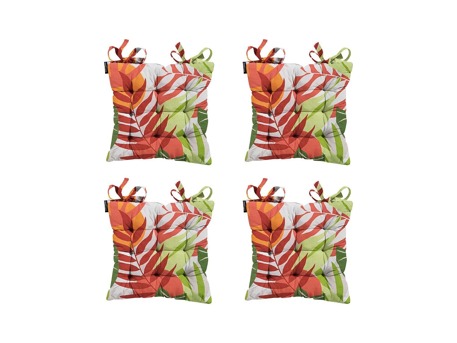 Coussin d'assise Toscane Iven terra - Environ 46x46 cm - Lot de 4