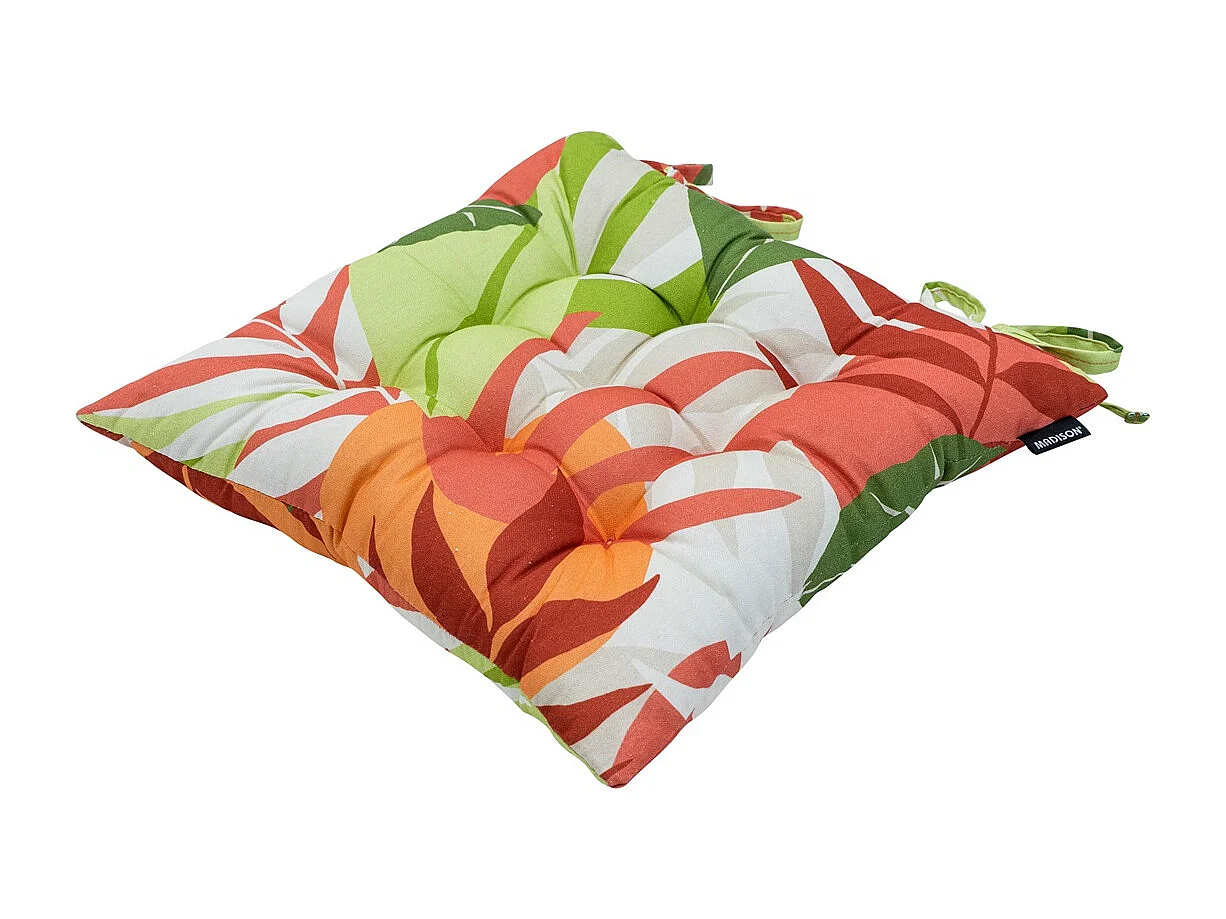 Coussin d'assise Toscane Iven terra - Environ 46x46 cm - Lot de 4