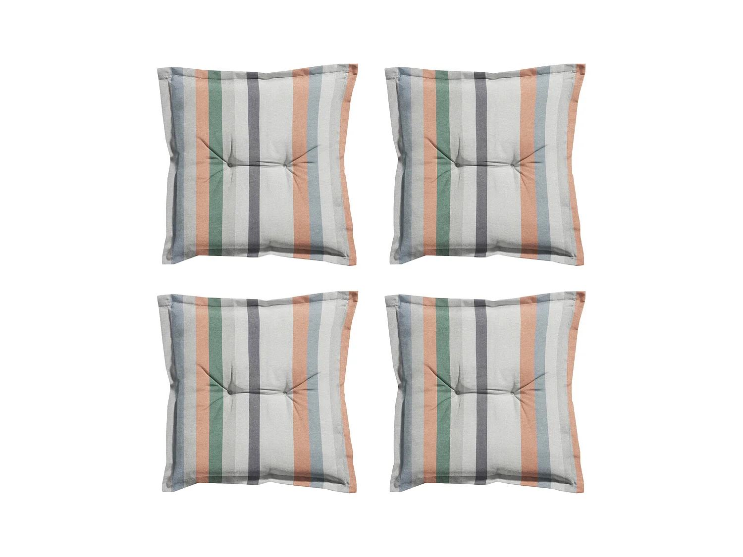 Coussins d'assise Righe salmone - Environ 50x50 cm - Lot de 4