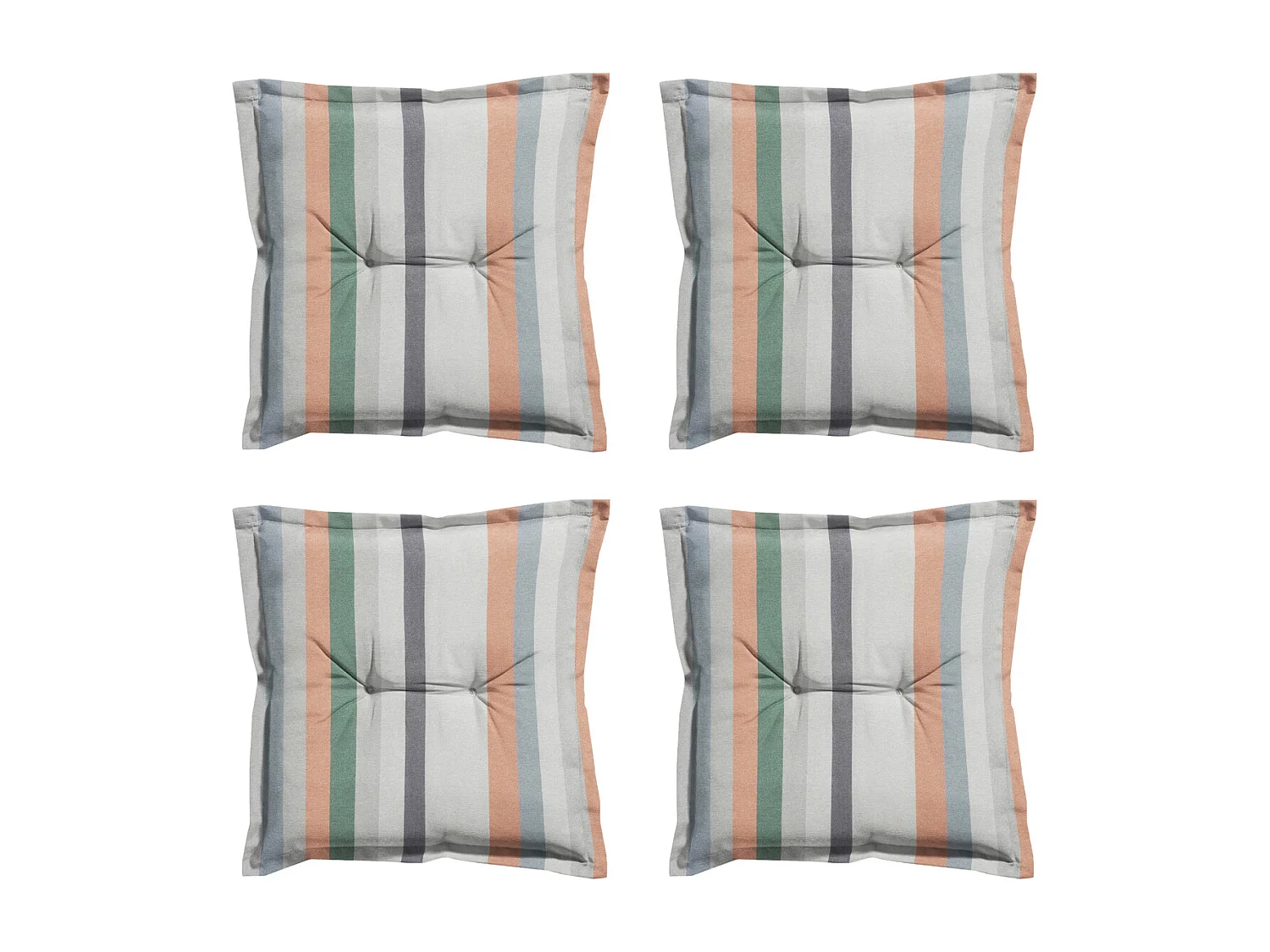 Coussins d'assise Righe salmone - Environ 50x50 cm - Lot de 4