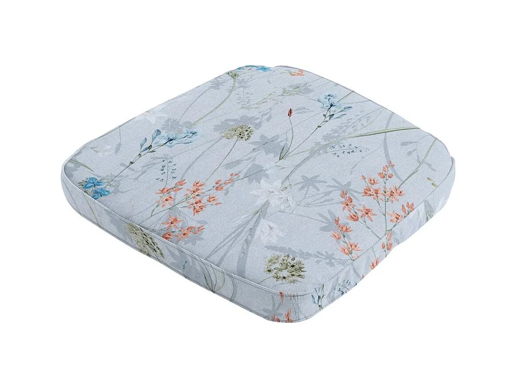 Coussin d'assise Wicker Donna toile azur éco+ - Env. 48 x 48 cm - Lot de 4