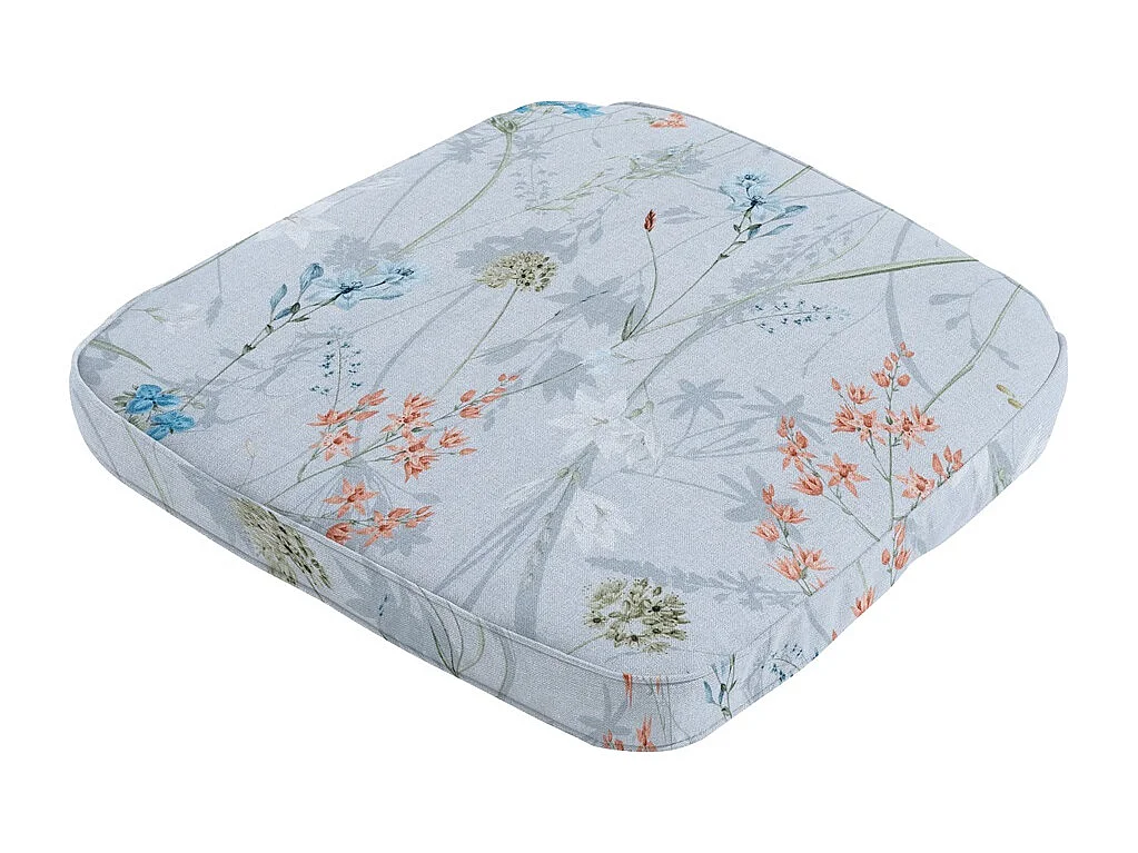 Coussin d'assise Wicker Donna toile azur éco+ - Env. 48 x 48 cm - Lot de 4