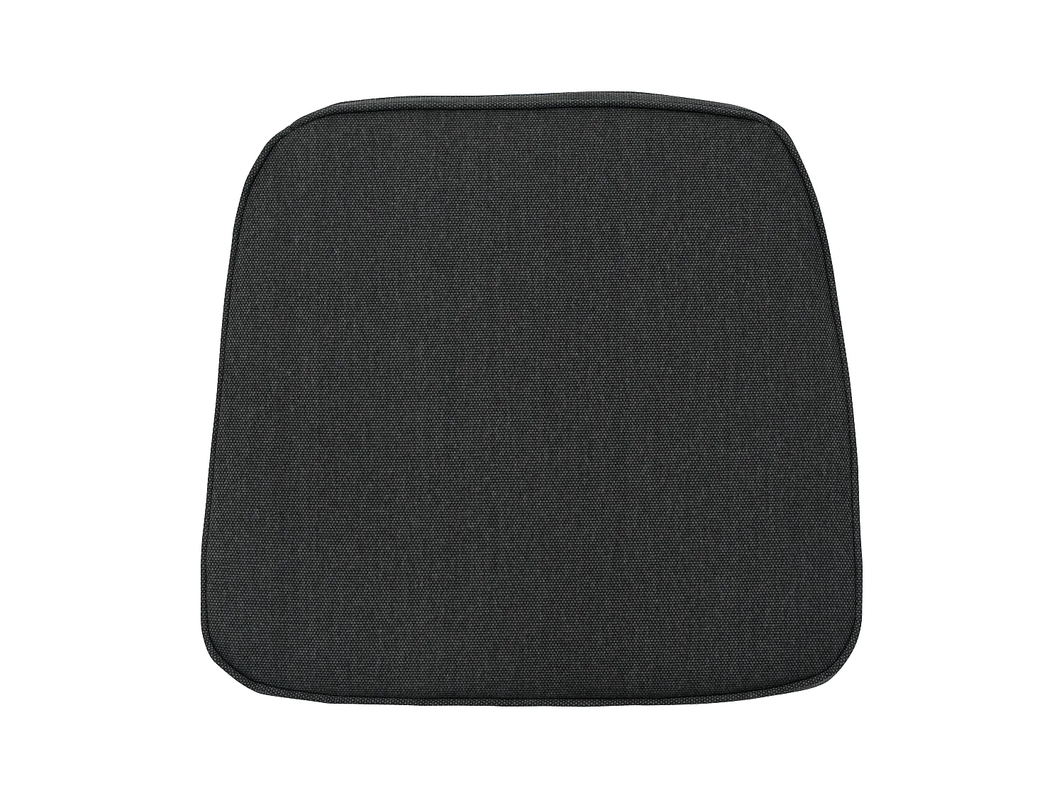 Coussin d'assise en osier, toile éco+ gris foncé - Dimensions approximatives : 48 x 48 cm - Lot de 4