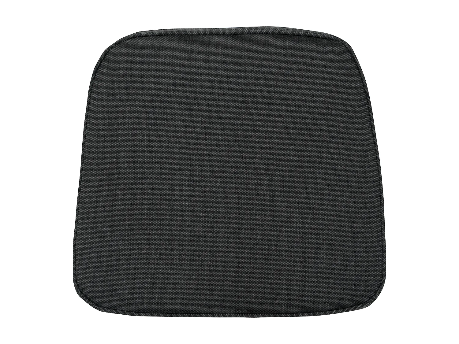 Coussin d'assise en osier, toile éco+ gris foncé - Dimensions approximatives : 48 x 48 cm - Lot de 4