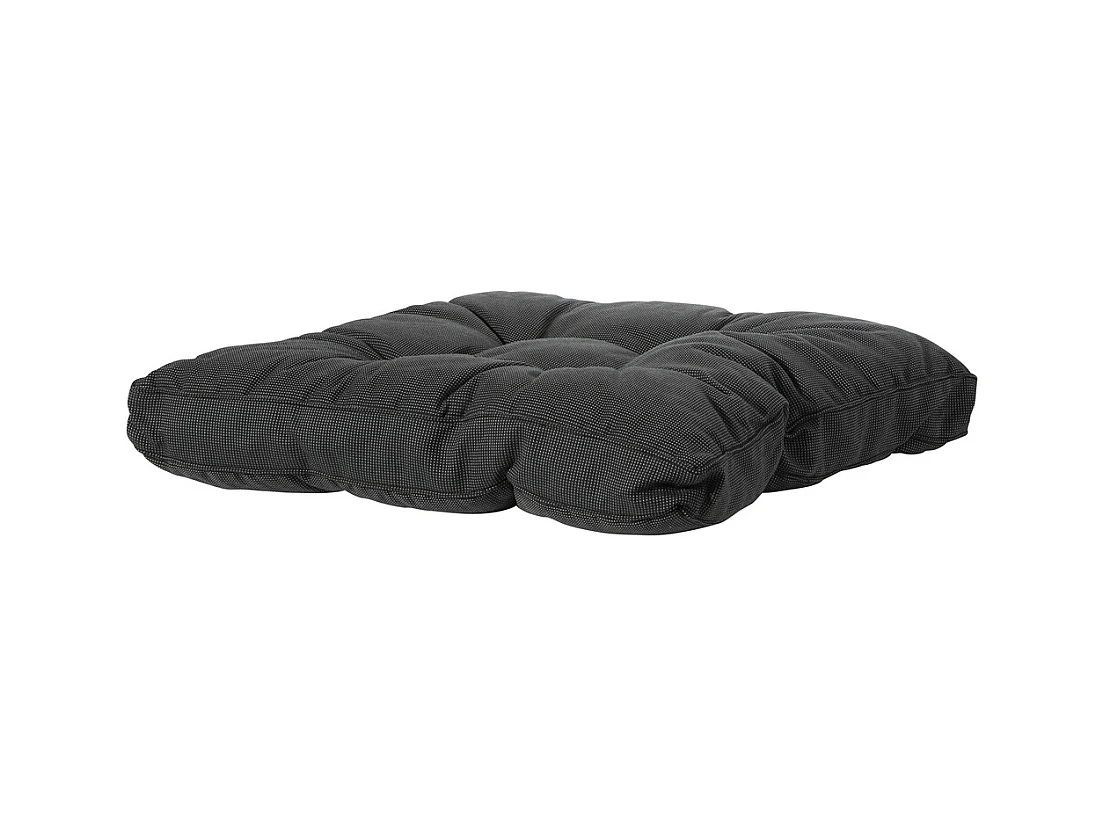 Coussin d'assise Florance Rib noir - Environ 60 x 60 cm - Lot de 2