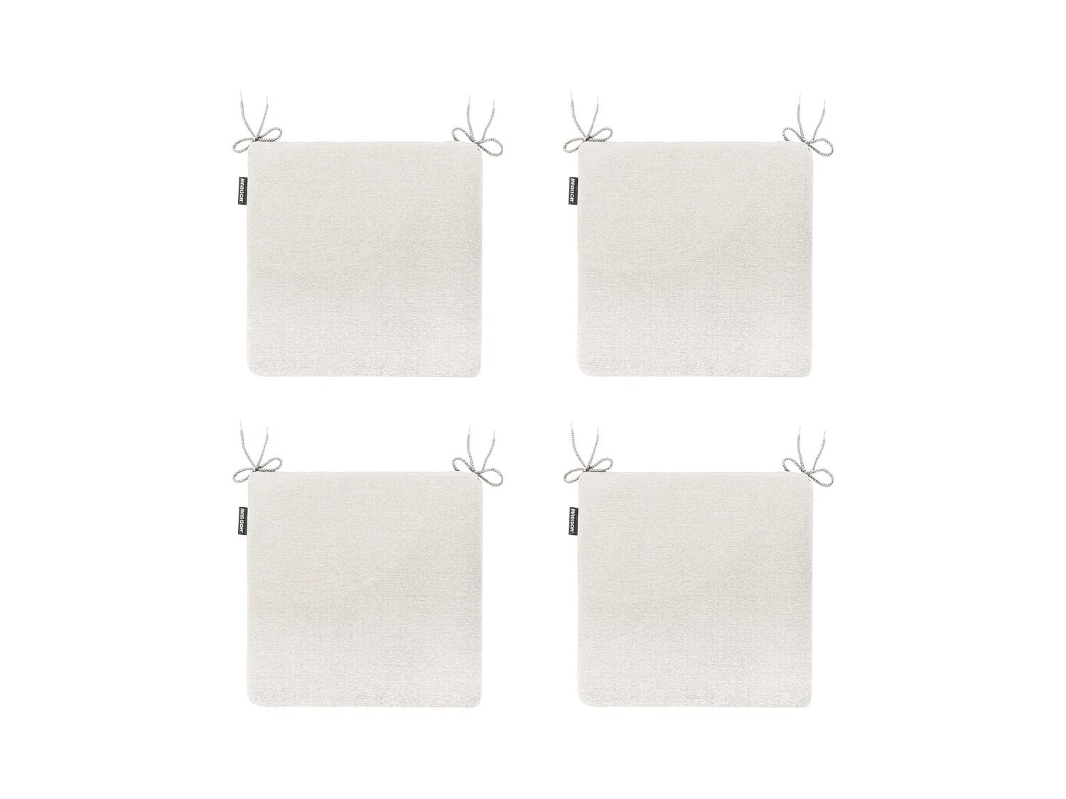 Coussin d'assise Naples sable - Environ 40x40 cm - Lot de 4