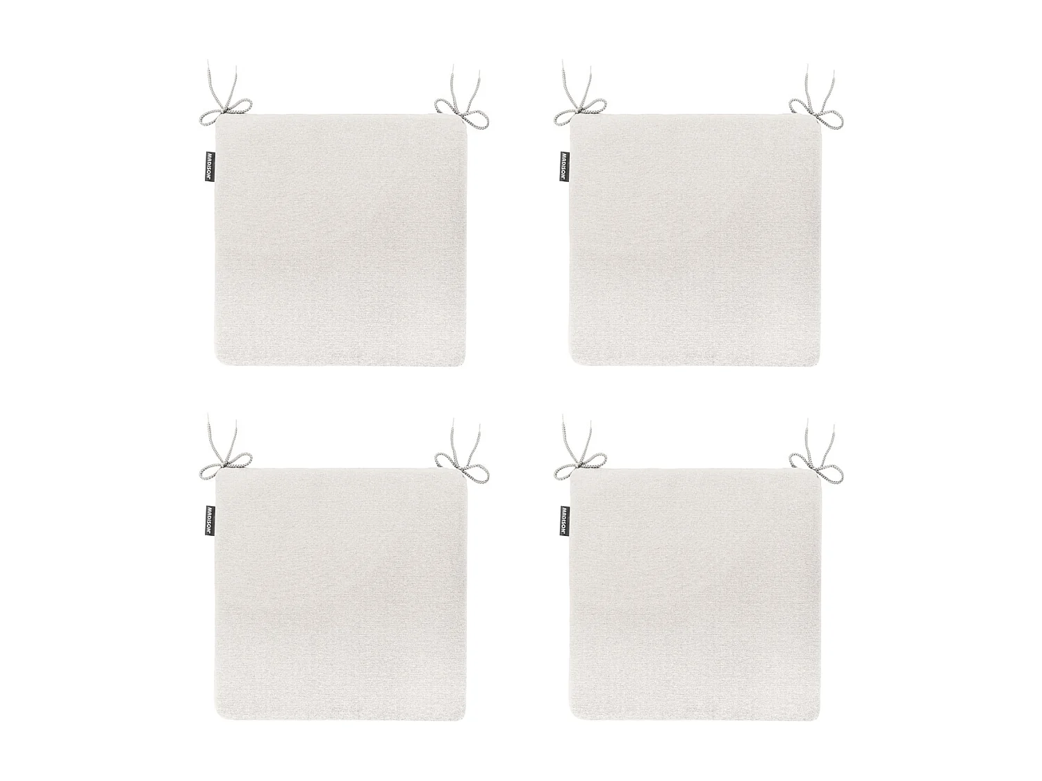 Coussin d'assise Naples sable - Environ 40x40 cm - Lot de 4