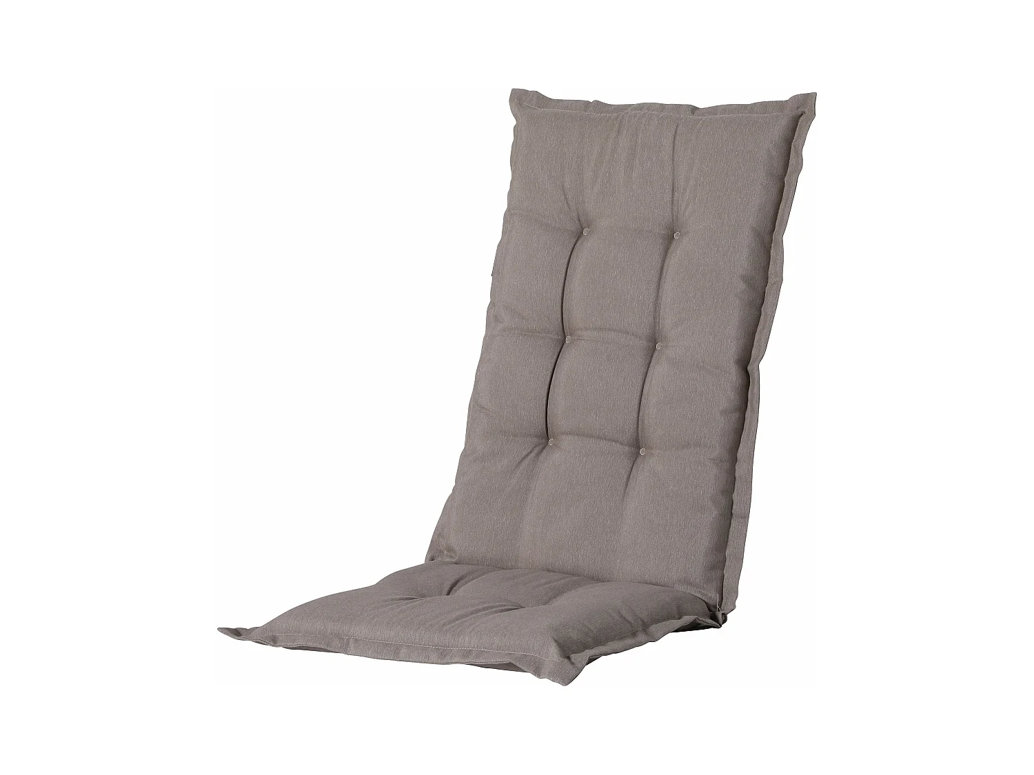 Coussin de chaise de jardin dossier bas Panama taupe - Environ 105 x 50 cm - Lot de 4