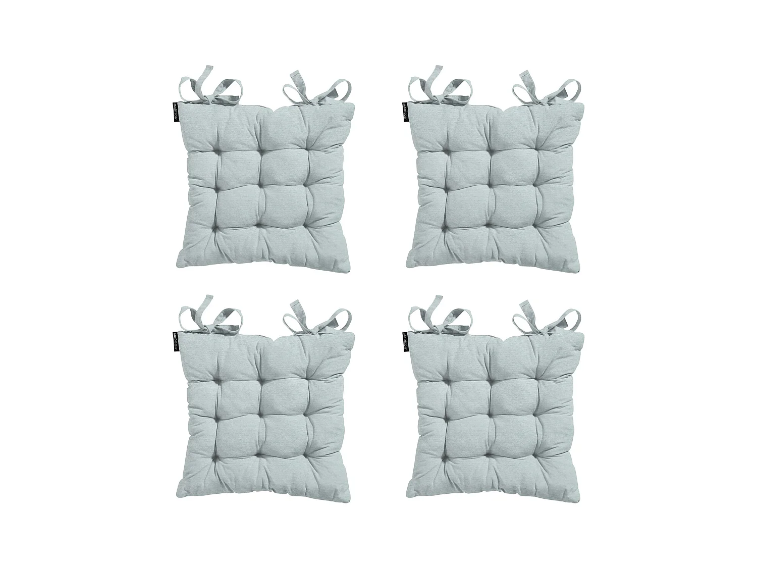 Coussin d'assise Toscane Naples azur - Env. 46x46 cm - Lot de 4