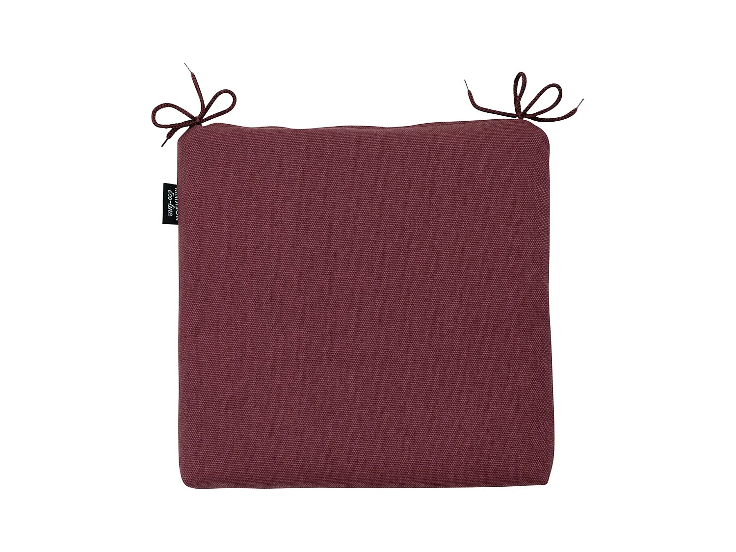 Coussin d'assise Bordeaux toile éco+ - Env. 40x40 cm - Lot de 4