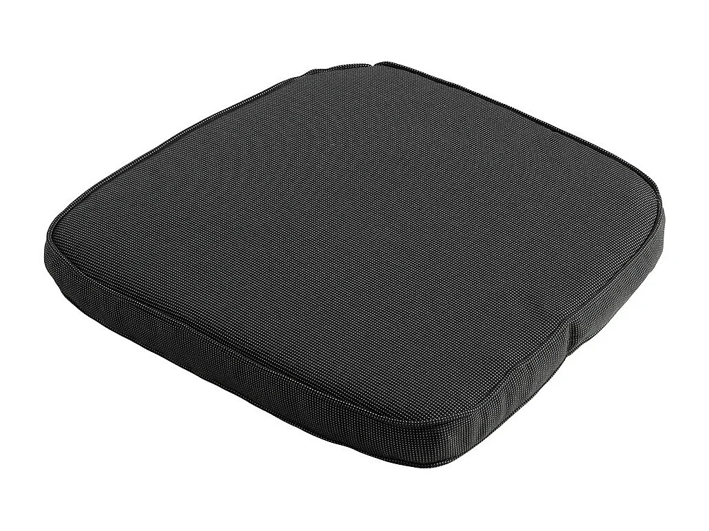 Coussin d'assise Wicker Rib noir - Environ 48 x 48 cm - Lot de 4