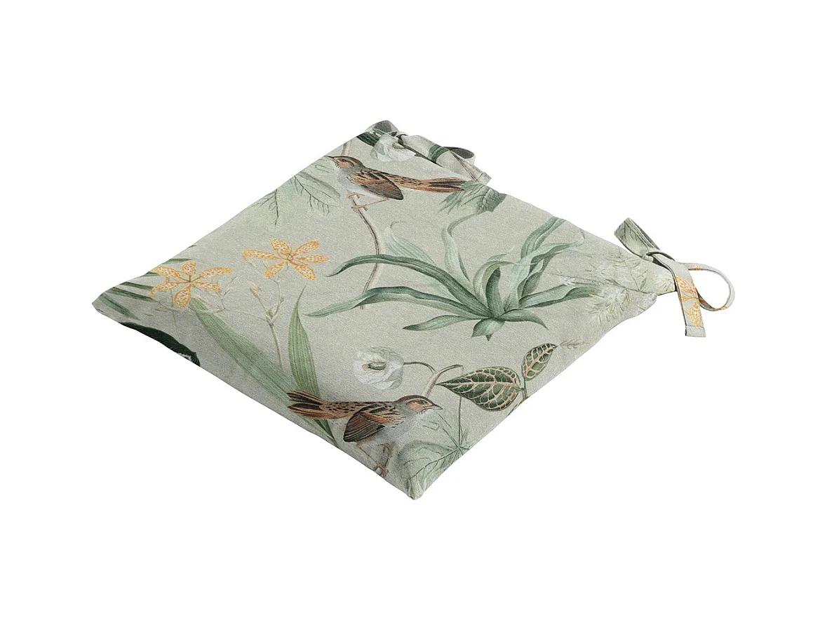 Coussin d'assise Toscane Grasse vert - Env. 46x46 cm - Lot de 4