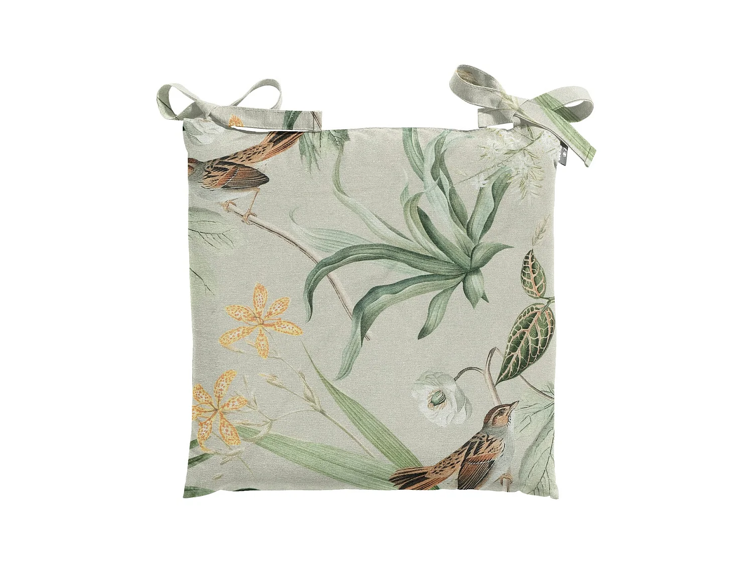 Coussin d'assise Toscane Grasse vert - Env. 46x46 cm - Lot de 4