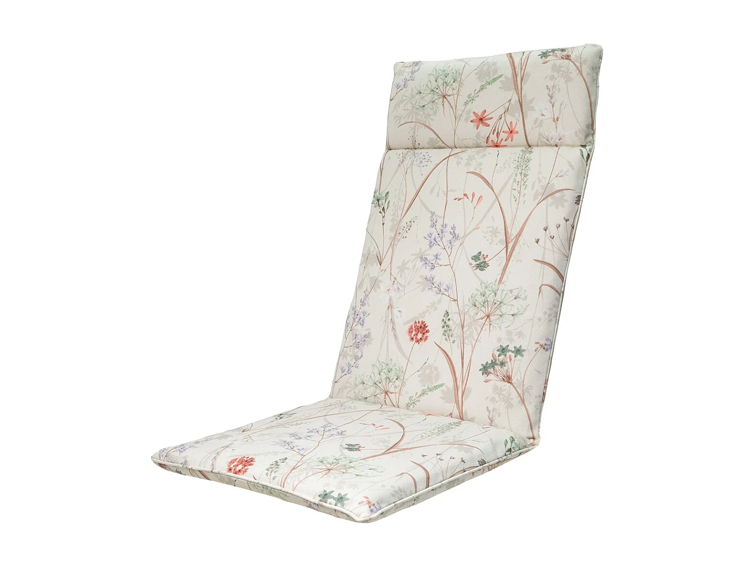 Coussin de chaise de jardin haut dossier Donna toile naturelle éco+ - Environ 120 x 50 cm - Lot de 4