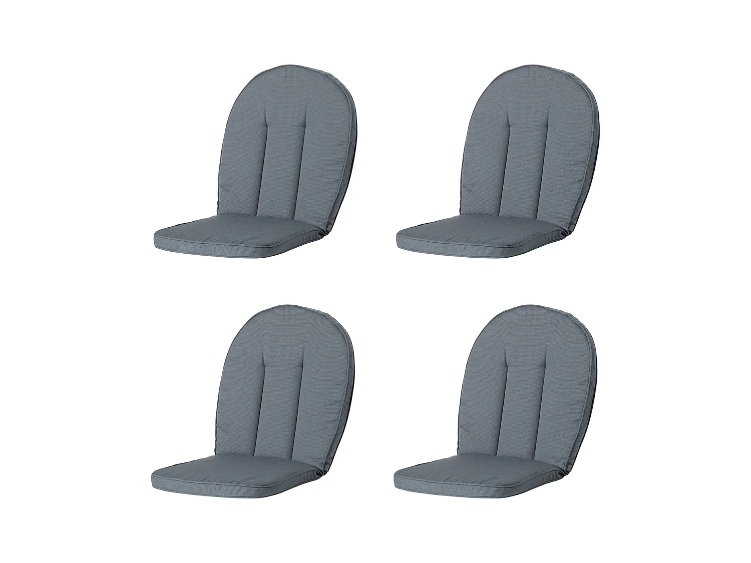 Coussin de jardin Kettler Comfort/Prince Rib gris - Env. 105 x 52 cm - Lot de 4