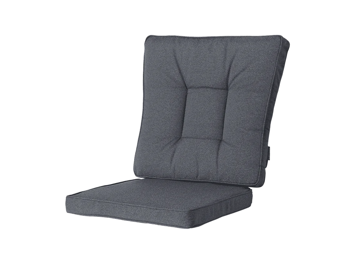 Conjunto de comedor de mimbre para exterior Manchester gris - Aprox. 95x46 cm