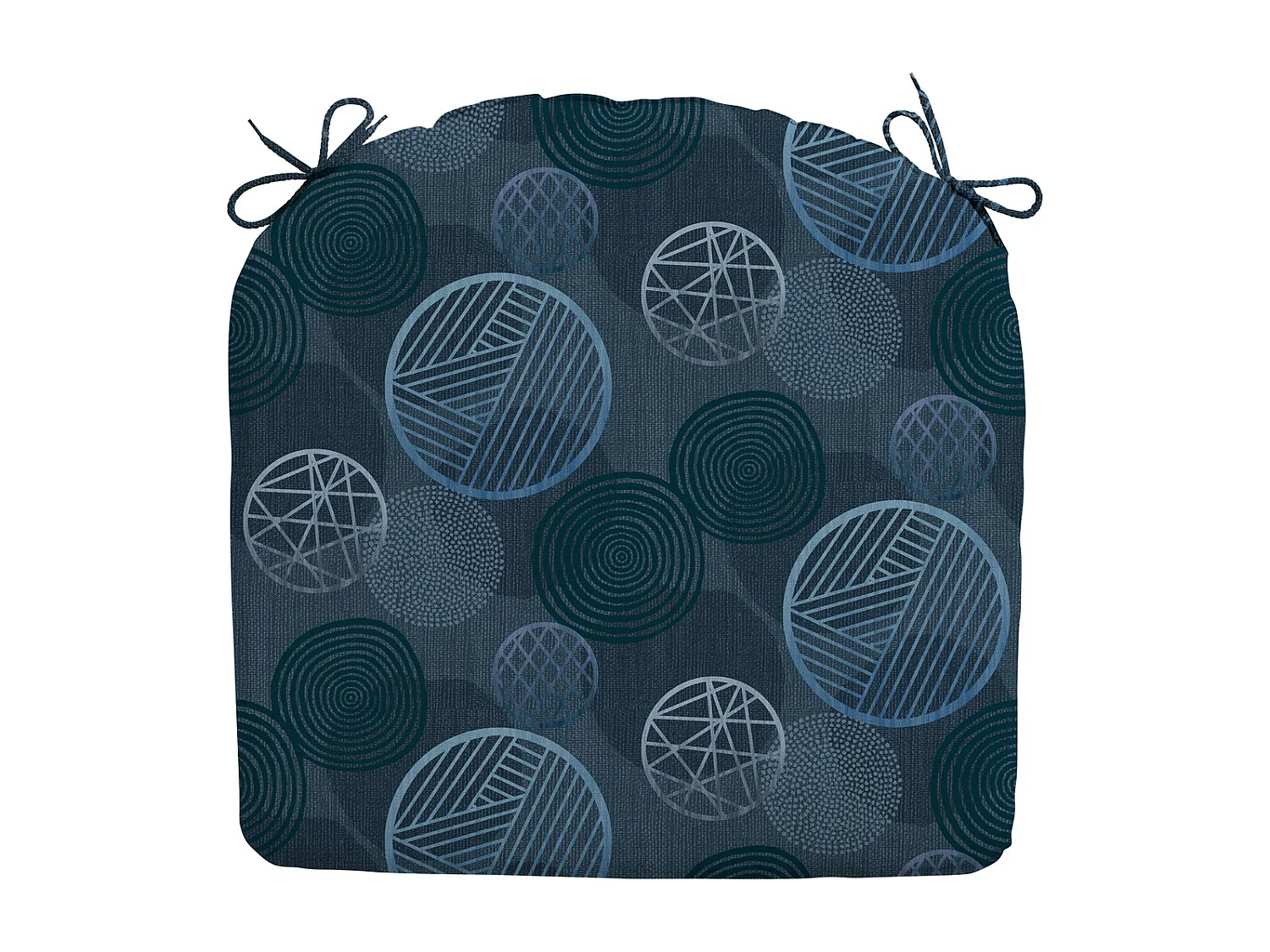 Zitkussen Circle blue - Ca. 46x48 cm - Set van 4