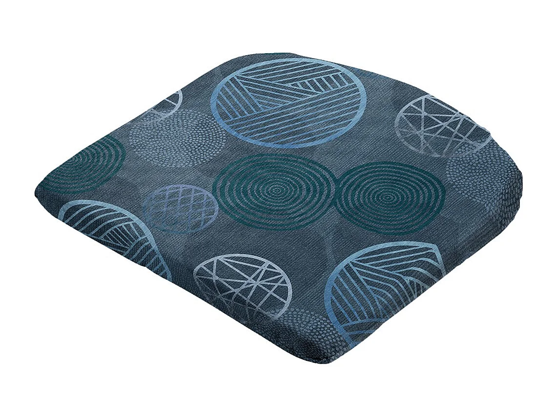 Zitkussen Circle blue - Ca. 46x48 cm - Set van 4