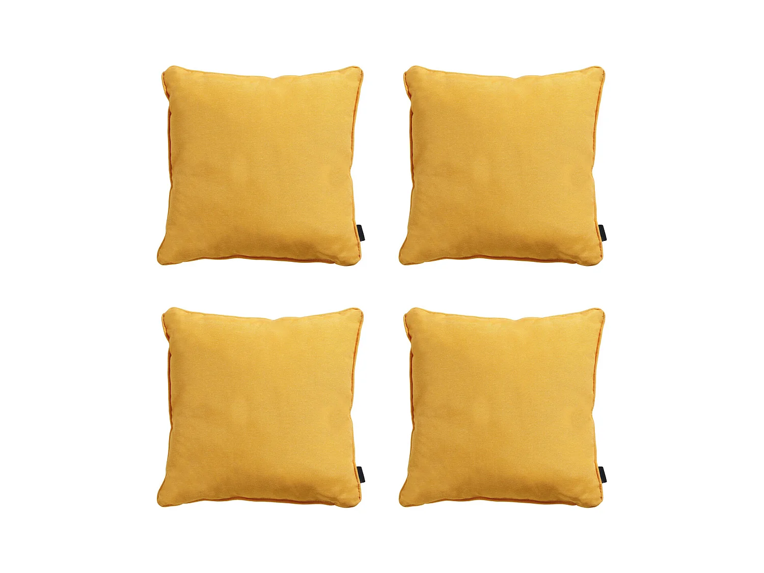 Coussin décoratif Panama doré brillant - Env. 45x45 cm - Lot de 4