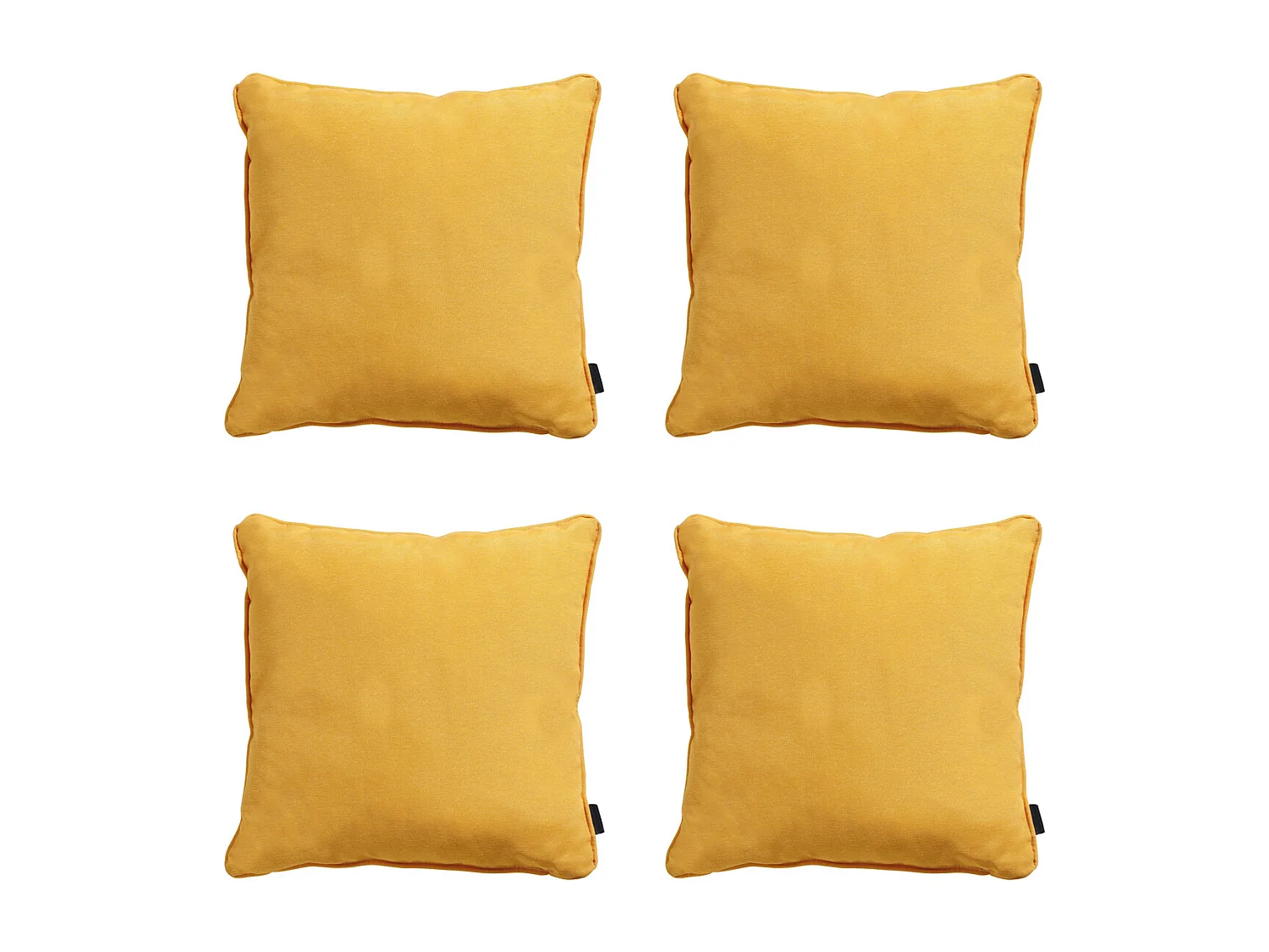 Coussin décoratif Panama doré brillant - Env. 45x45 cm - Lot de 4