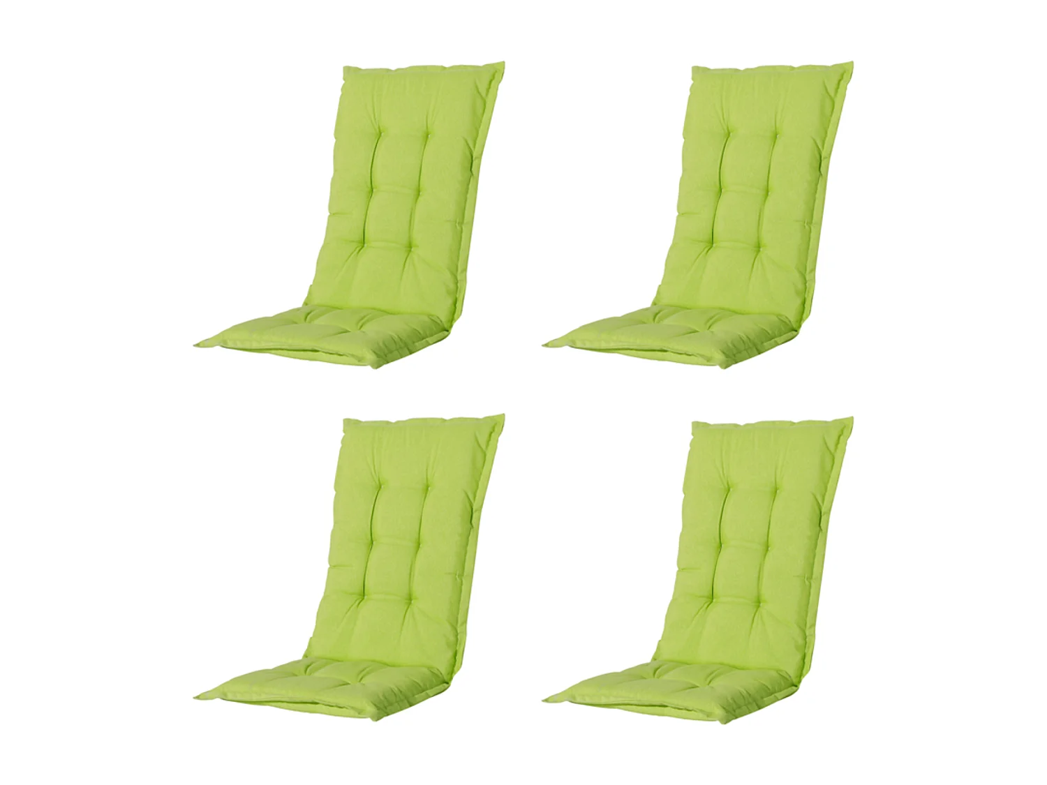 Tuinstoelkussen Hoge Rug Panama lime - Ca. 123x50 cm - Set van 4