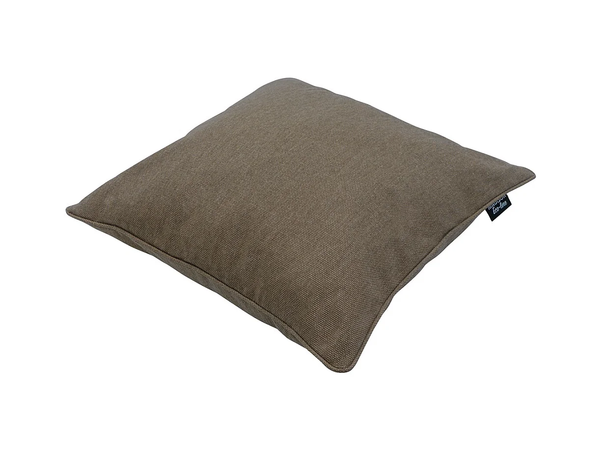 Coussin décoratif en toile taupe éco+ - Env. 50x50 cm - Lot de 4