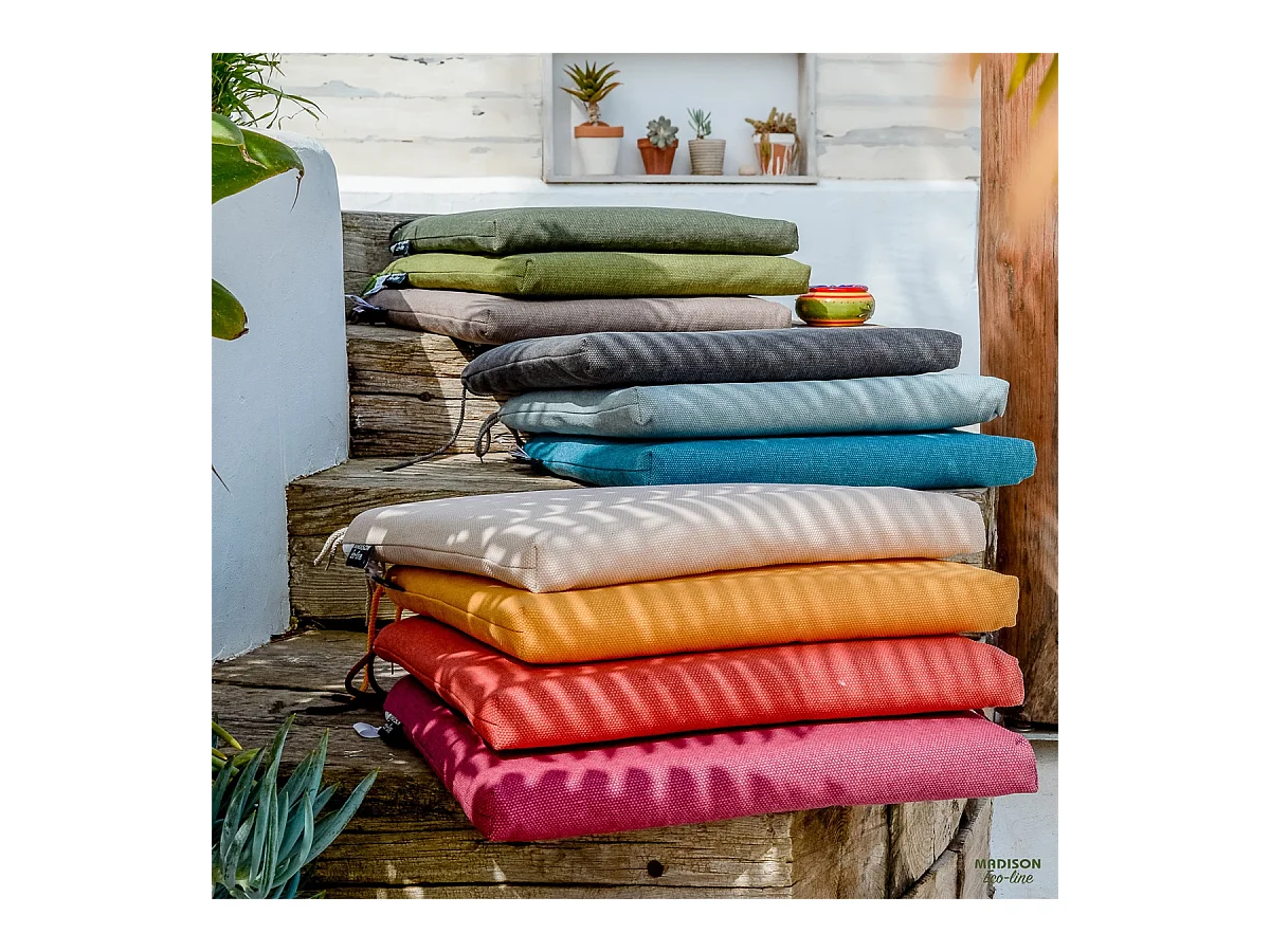 Coussin décoratif en toile taupe éco+ - Env. 50x50 cm - Lot de 4