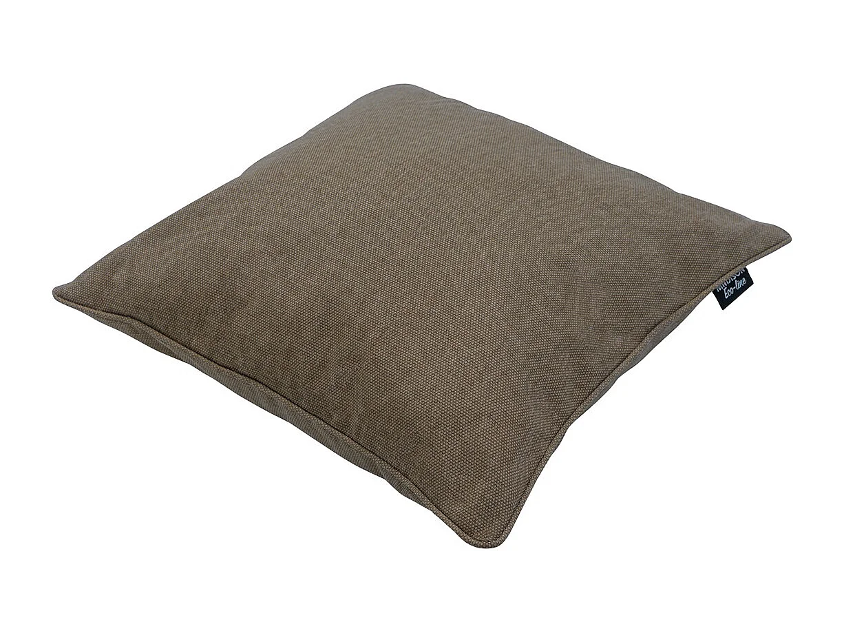 Coussin décoratif en toile taupe éco+ - Env. 50x50 cm - Lot de 4