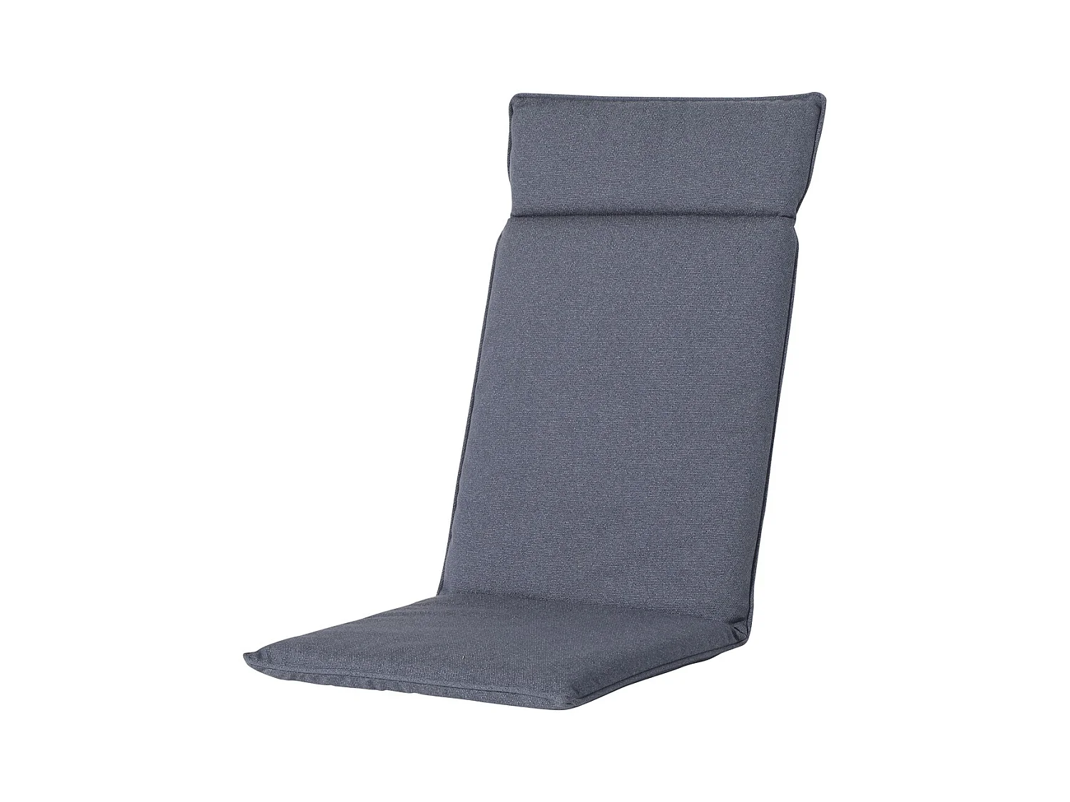 Coussin de chaise de jardin dossier haut Manchester gris denim - Environ 120 x 50 cm - Lot de 4