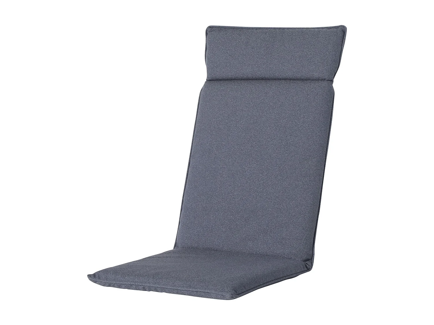 Coussin de chaise de jardin dossier haut Manchester gris denim - Environ 120 x 50 cm - Lot de 4