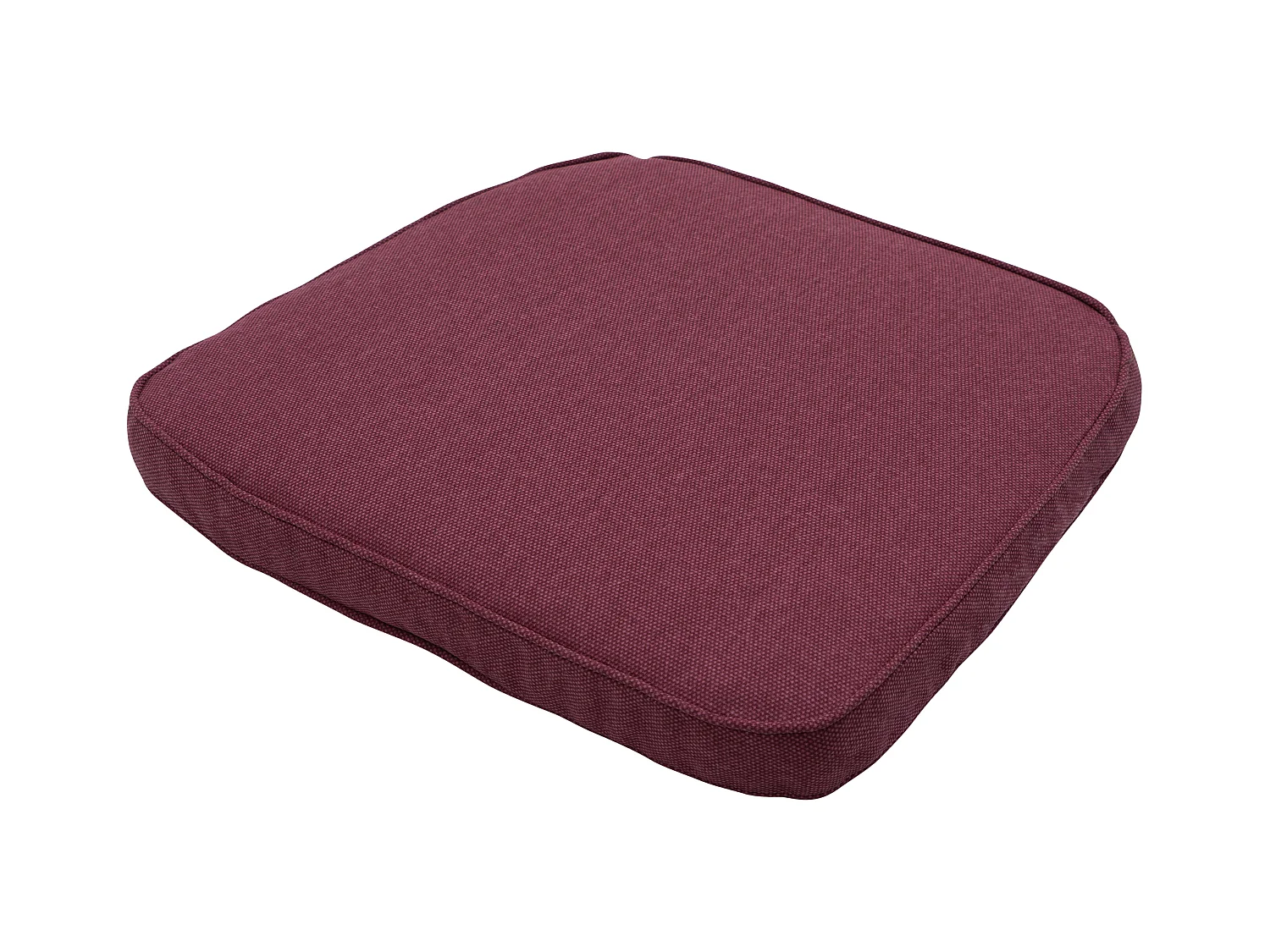 Coussin d'assise en osier Bordeaux toile éco+ - Env. 48 x 48 cm - Lot de 4